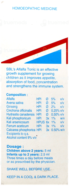 Sbl Alfalfa Tonic Paedritic 115 ML