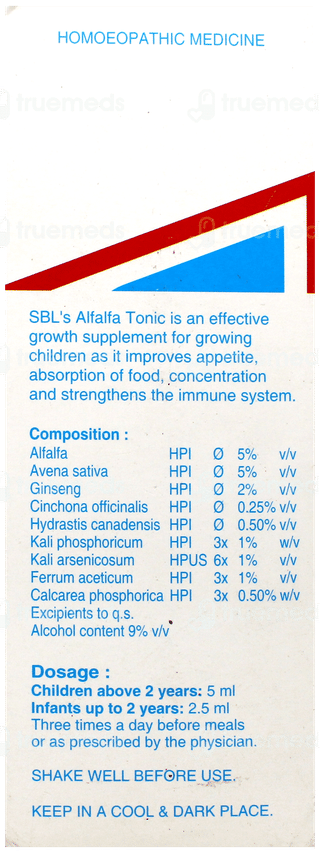 Sbl Alfalfa Tonic Paedritic 115 ML