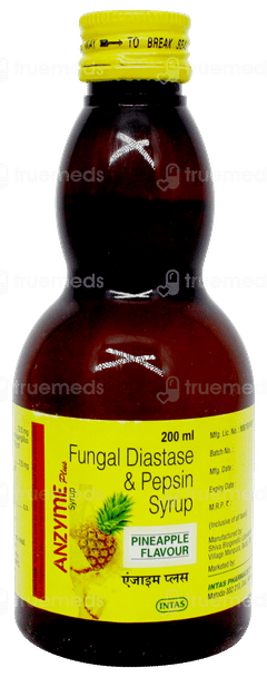 Anzyme Plus Pineapple Flavour Syrup 200ml