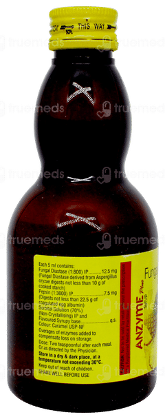 Anzyme Plus Pineapple Flavour Syrup 200ml