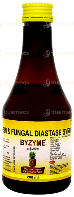 Byzyme Pineapple Flavour Syrup 200ml Byzyme Pineapple Flavour Syrup 200ml