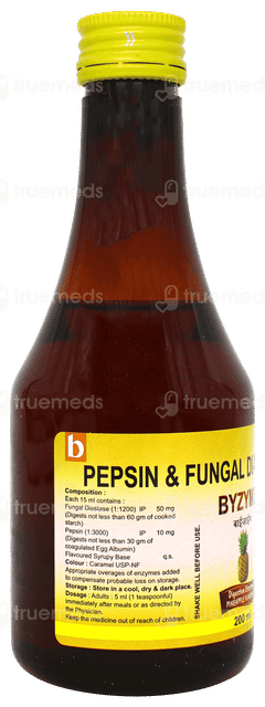 Byzyme Pineapple Flavour Syrup 200ml Byzyme Pineapple Flavour Syrup 200ml