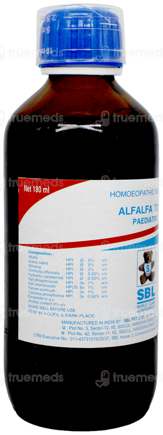 Sbl Alfalfa Paediatric Tonic 180Ml
