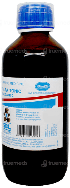 Sbl Alfalfa Paediatric Tonic 180Ml
