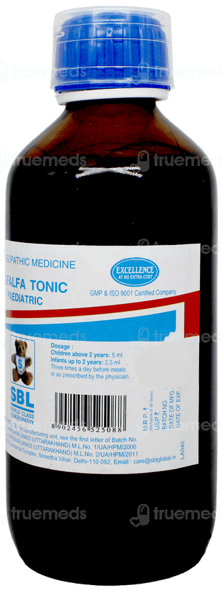 Sbl Alfalfa Paediatric Tonic 180Ml