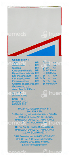 Sbl Alfalfa Paediatric Tonic 180ml