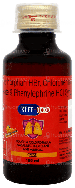 Kuff Q Dx Orange Flavour Syrup 100ml Kuff Q Dx Orange Flavour Syrup 100ml