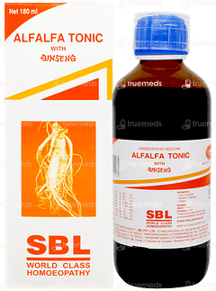 Sbl Alfalfa With Ginseng Tonic 180ml Sbl Alfalfa With Ginseng Tonic 180ml