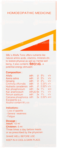 Sbl Alfalfa With Ginseng Tonic 180ml