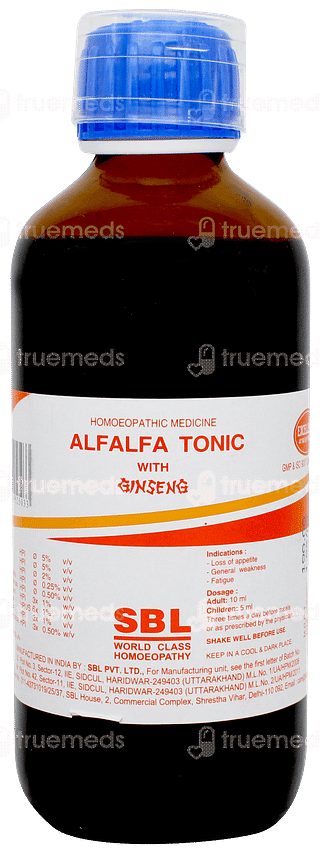 Sbl Alfalfa With Ginseng Tonic 180ml