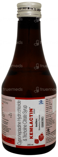 Kemlactin Strawberry Flavour Sugar Free Syrup 200ml