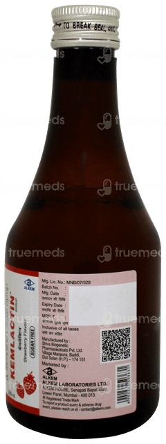 Kemlactin Strawberry Flavour Sugar Free Syrup 200ml