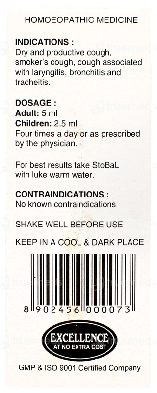 Sbls Stobal Sugar Free Cough Syrup 180ml