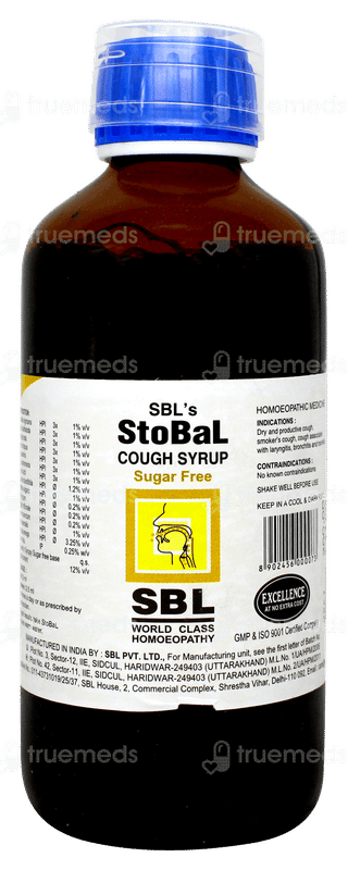 Sbls Stobal Sugar Free Cough Syrup 180ml