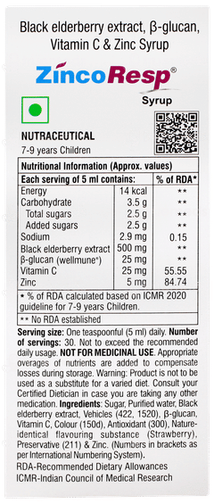 Zincoresp Syrup 150ml
