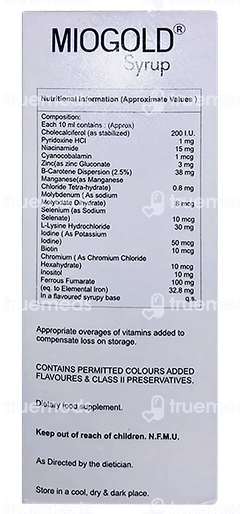 Miogold Mix Fruit Flavour Syrup 200ml