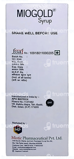 Miogold Mix Fruit Flavour Syrup 200ml