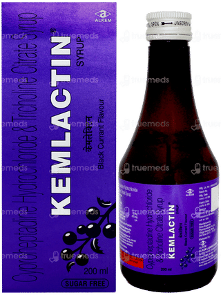Kemlactin Black Currant Flavour Sugar Free Syrup 200ml
