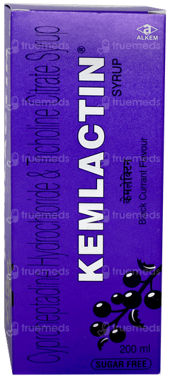 Kemlactin Black Currant Flavour Sugar Free Syrup 200ml