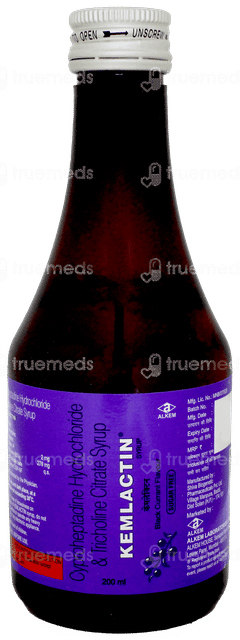 Kemlactin Black Currant Flavour Sugar Free Syrup 200ml