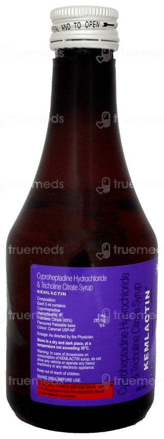 Kemlactin Black Currant Flavour Sugar Free Syrup 200ml