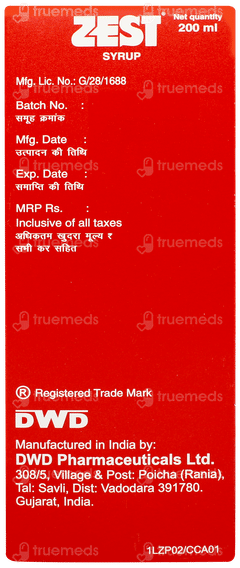 Zest Syrup 200ml