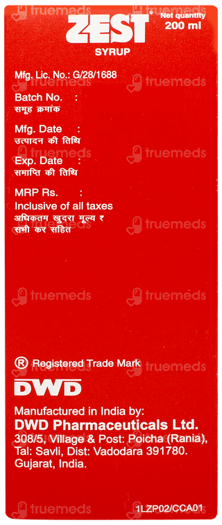Zest Syrup 200ml