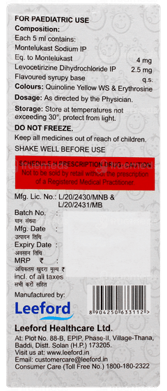 Minolast Lc Kid Syrup 60ml Minolast Lc Kid Syrup 60ml