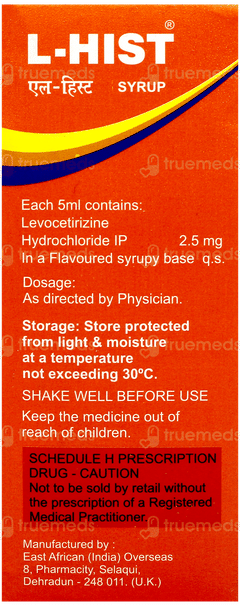 L Hist Syrup 60Ml L Hist Syrup 60Ml