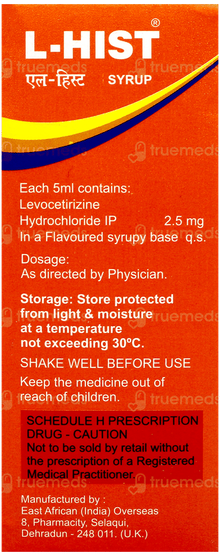 L Hist Syrup 60Ml