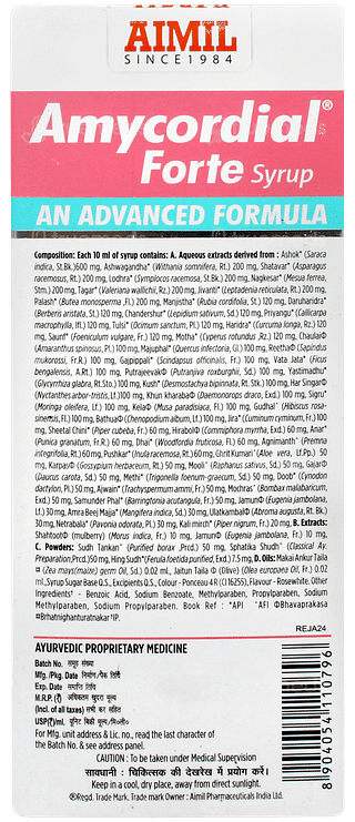Amycordial Forte Womens Wellness Syrup 200ml