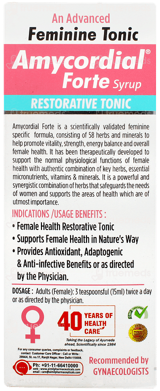 Amycordial Forte Womens Wellness Syrup 200ml
