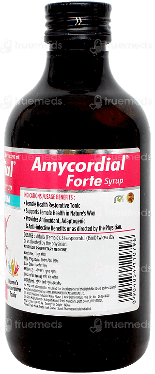Amycordial Forte Womens Wellness Syrup 200ml