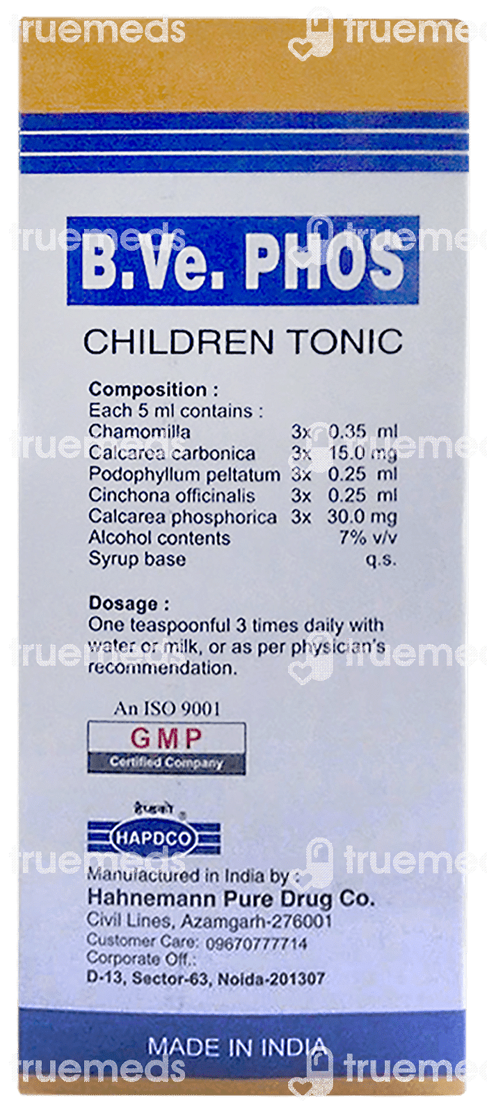 Hapdco Bve Phos Children Tonic 450 Ml - Uses, Side Effects, Dosage ...