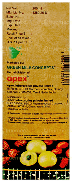 Green Milk Triphala Syrup 200Ml