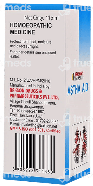 Baksons Astha Aid Syrup 115 ML