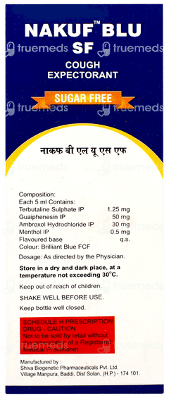 Nakuf Blu Sf Mixed Fruit Flavour Expectorant 100ml
