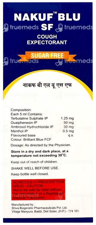 Nakuf Blu Sf Mixed Fruit Flavour Expectorant 100ml
