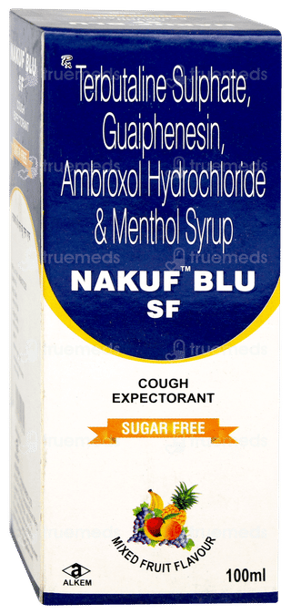 Nakuf Blu Sf Mixed Fruit Flavour Expectorant 100ml