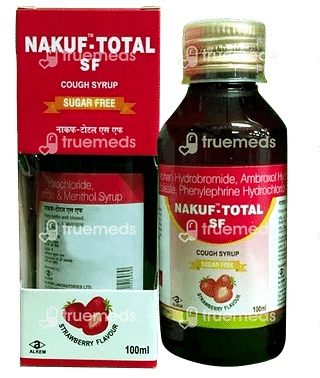 Nakuf Total Sf Strawberry Flavour Syrup 100ml