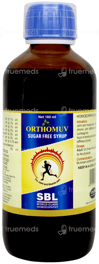 Sbl Orthomuv Sugar Free Syrup 180ml