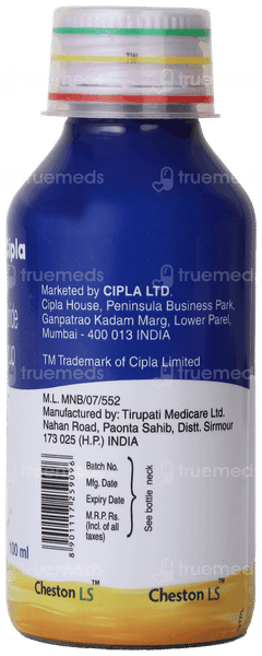 Cheston Ls Mango Flavour Sugar Free Syrup 100Ml Cheston Ls Mango Flavour Sugar Free Syrup 100Ml
