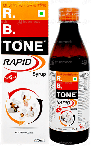 R B Tone Rapid Sugar Free Syrup 225ml