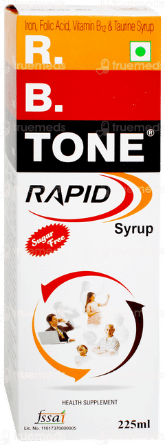 R B Tone Rapid Sugar Free Syrup 225ml R B Tone Rapid Sugar Free Syrup 225ml