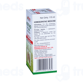 Baksons Kof Aid Plus Sugar Free Syrup 115ml