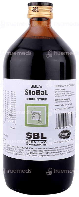 Sbl Stobal Cough Syrup 500 Ml