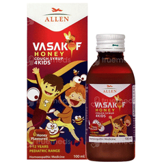 Allen Vasakof 4Kids Honey Flavoured Cough Syrup 100Ml