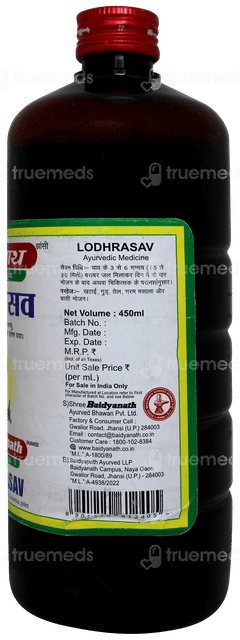 Baidyanath Lodhrasav 450ml