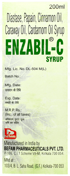 Enzabil C Sugar Free Syrup 200ml