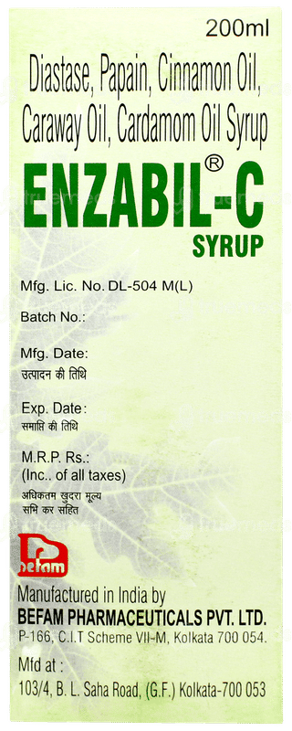 Enzabil C Sugar Free Syrup 200ml
